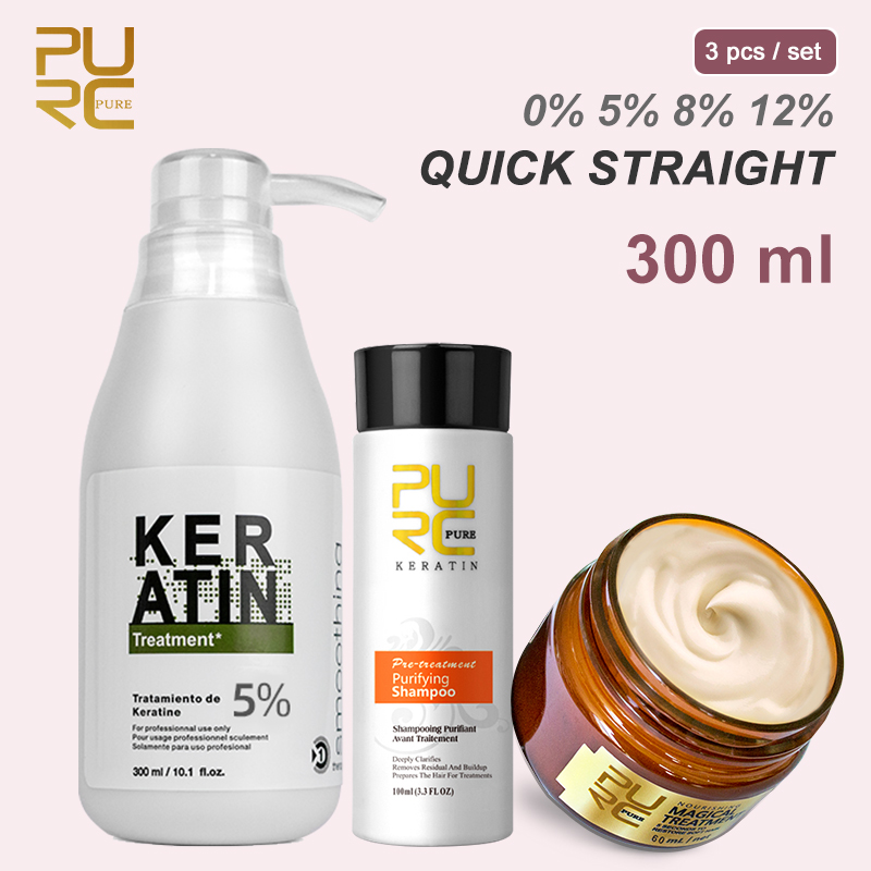 Hair Care Wow - PURC Brasilianisches Keratin zur Haarglättung, Haarmaske,