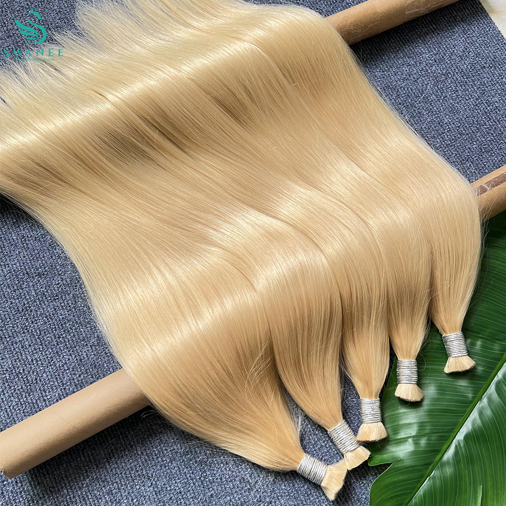 Hair Care Honey - 100% Echthaar-Extensions 613 ohne Tressen, Honigblonde